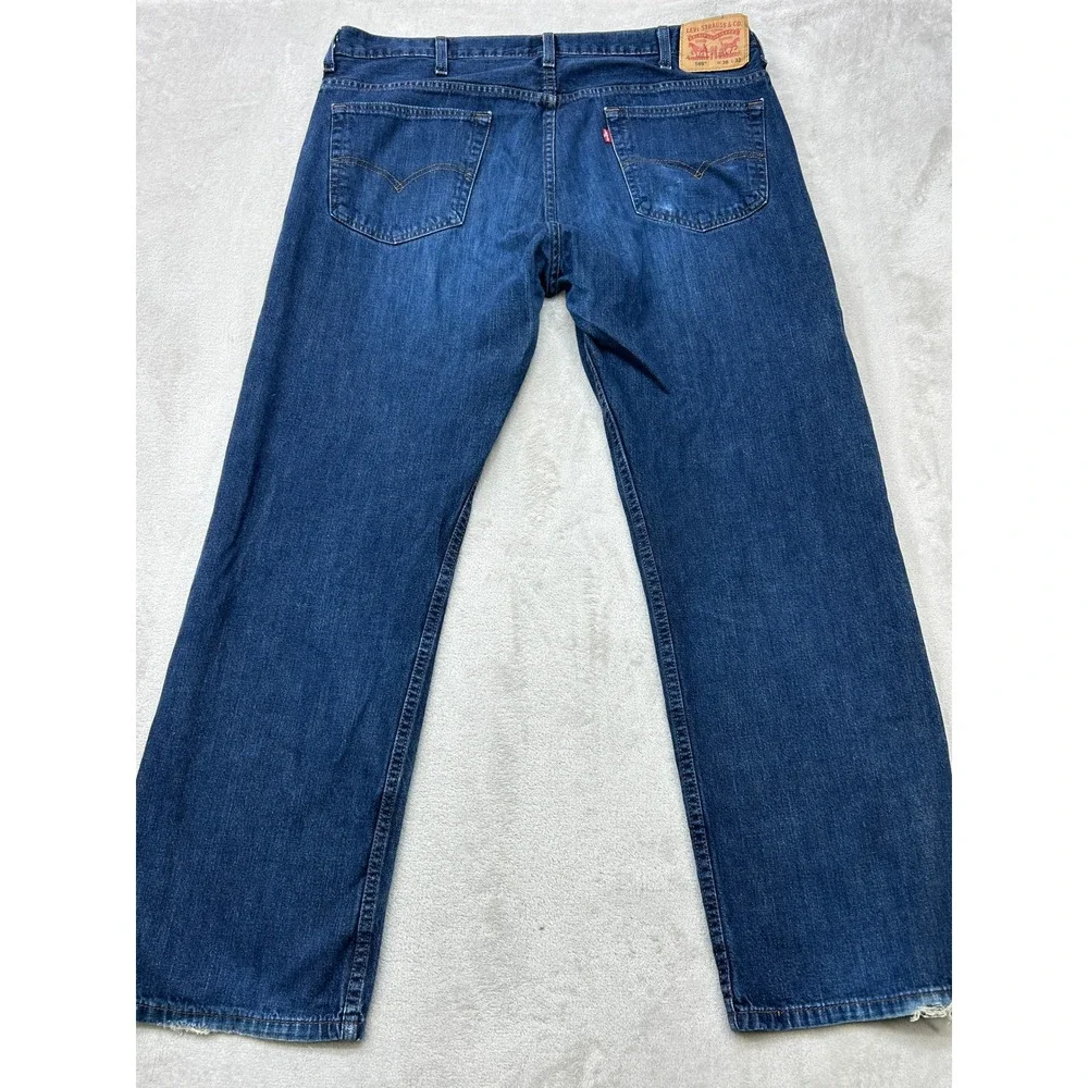 Levi's 569 Loose Straight Jeans Mens 38x32 Blue Relaxed Fit Denim Pants